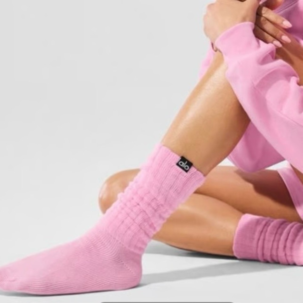 ALO Yoga Soft Pink Casual Socks